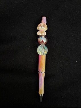 Cute Pastel Puppy Bead Ballpoint Pen